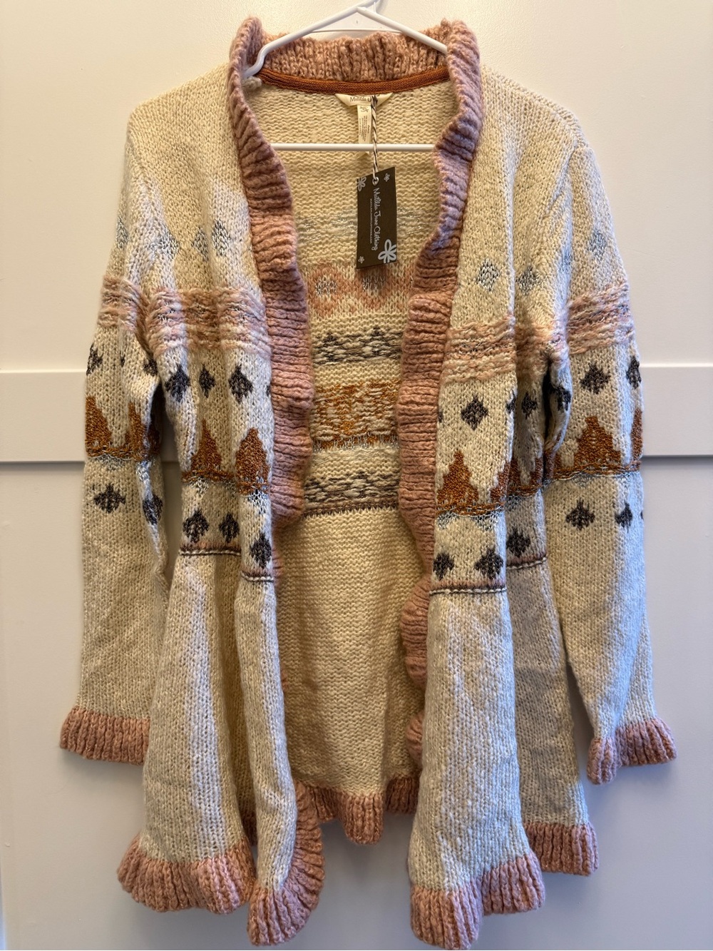 NWT Matilda Jane XS Oversized Alpaca Wool Blend Open Front Cardigan Sweater